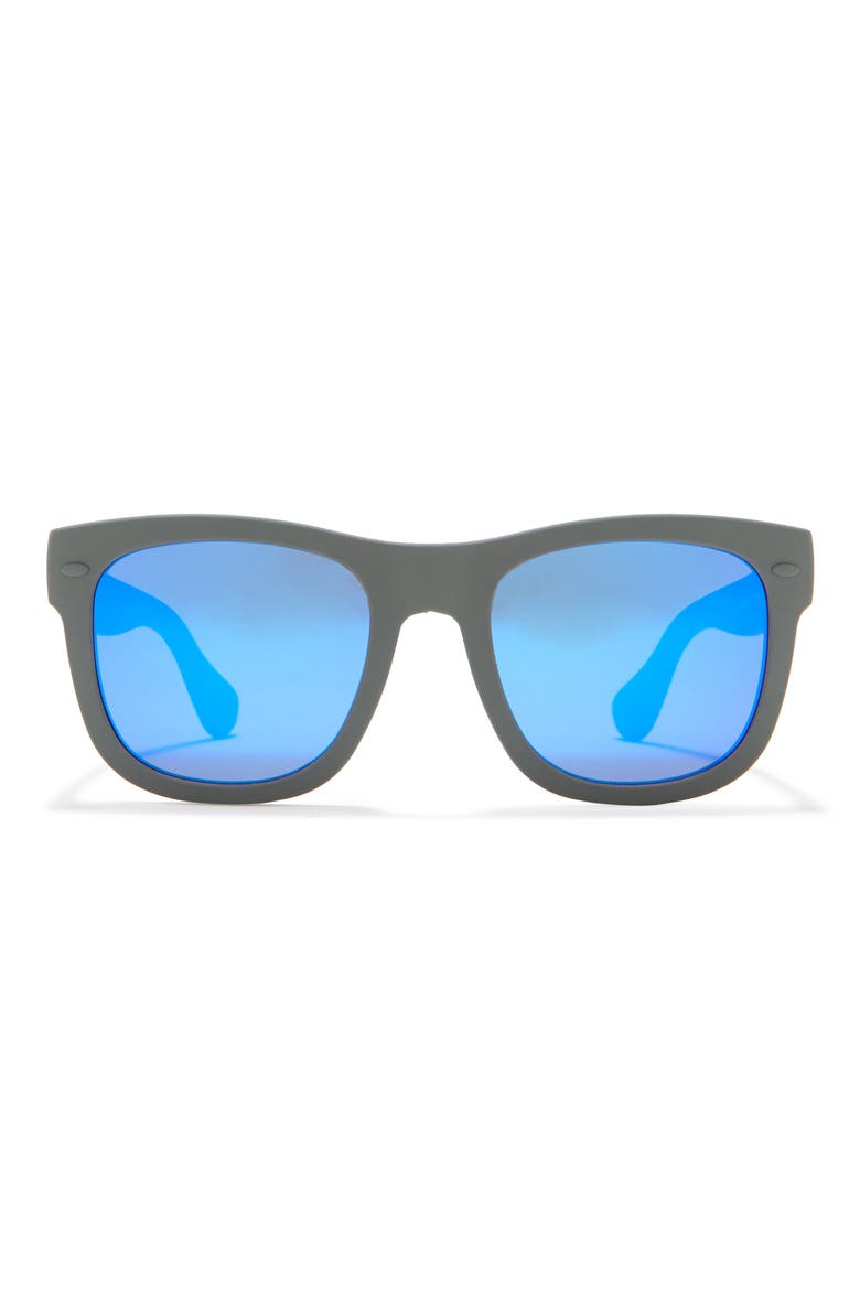 Partay Square 48mm Sunglasses, Main, color, MATT GREY / ML BLUE