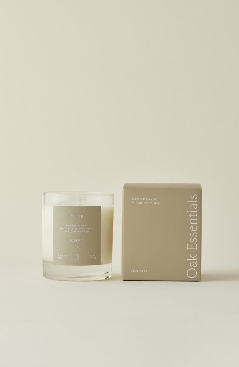 Oak Essentials Cuir Rose Candle, Alternate, color,