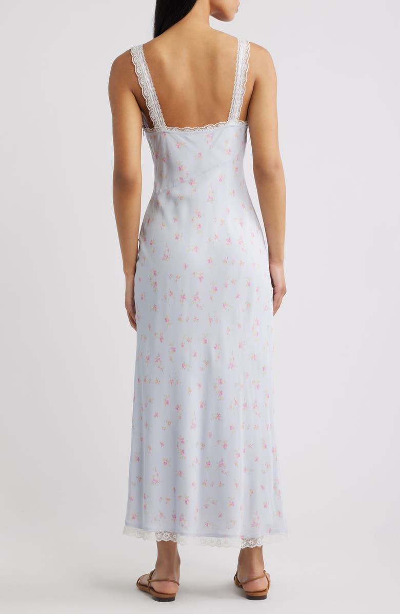 LoveShackFancy Beverly Lace Detail Slipdress, Alternate, color, Periwinkle Moon