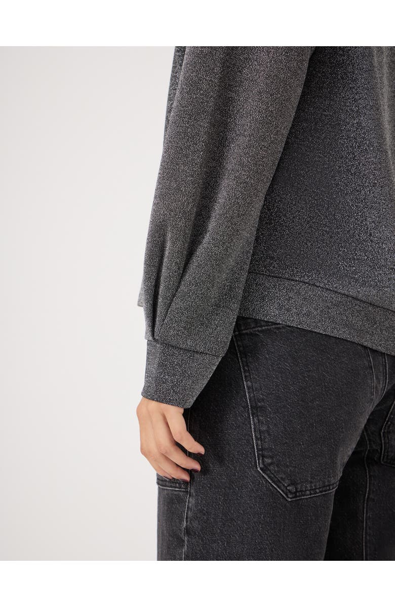 Hush Emily Sparkle Puff Sleeve Jersey Top, Alternate, color, Gunmetal Grey