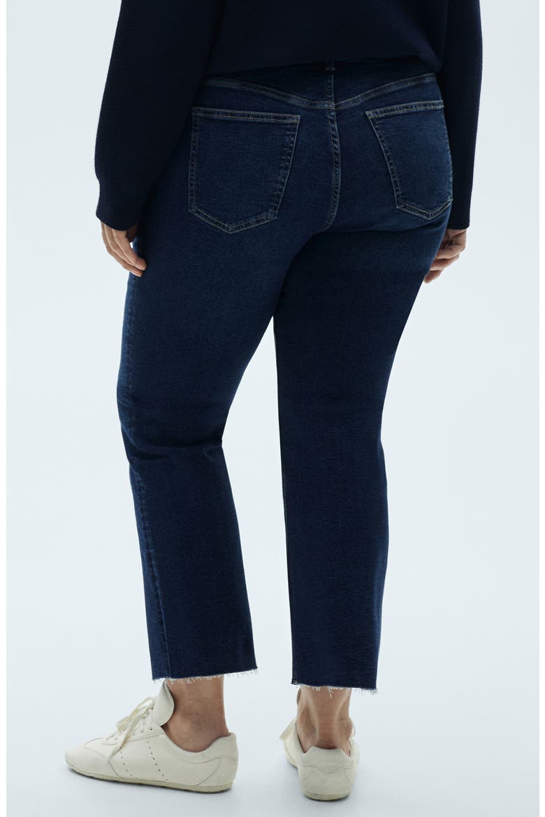 Mid Rise Crop Flare Jeans, Alternate, color, DARK BLUE