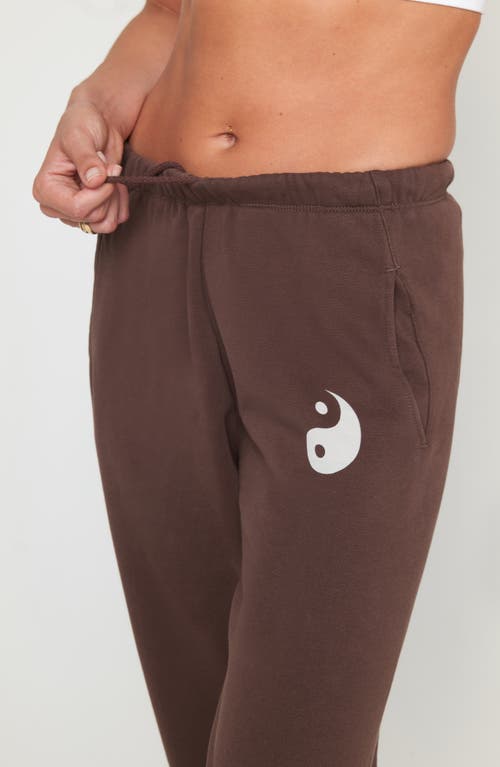 Spiritual Gangster Yin Yang Sol Sweatpants In Brown