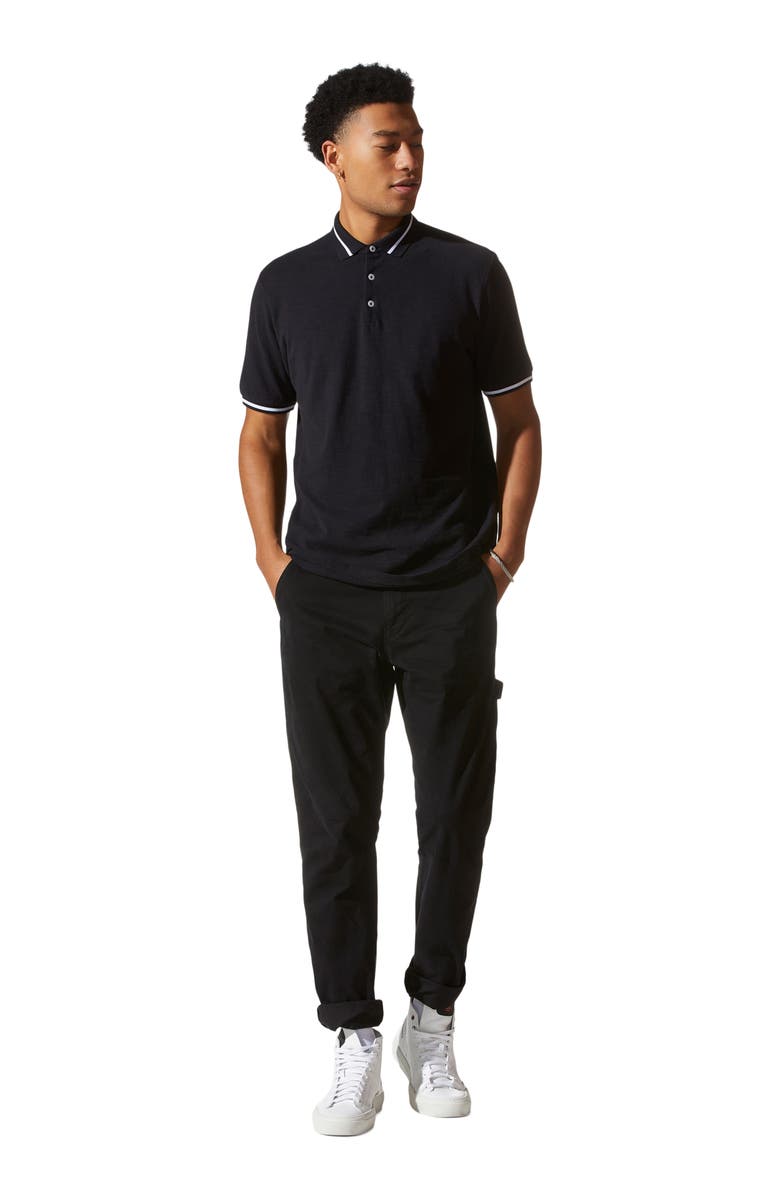 Good Man Brand Match Point Tipped Slub Short Sleeve Polo, Alternate, color,