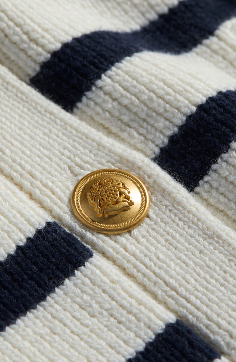 vineyard vines Stripe Cotton & Cashmere Cardigan, Alternate, color, 