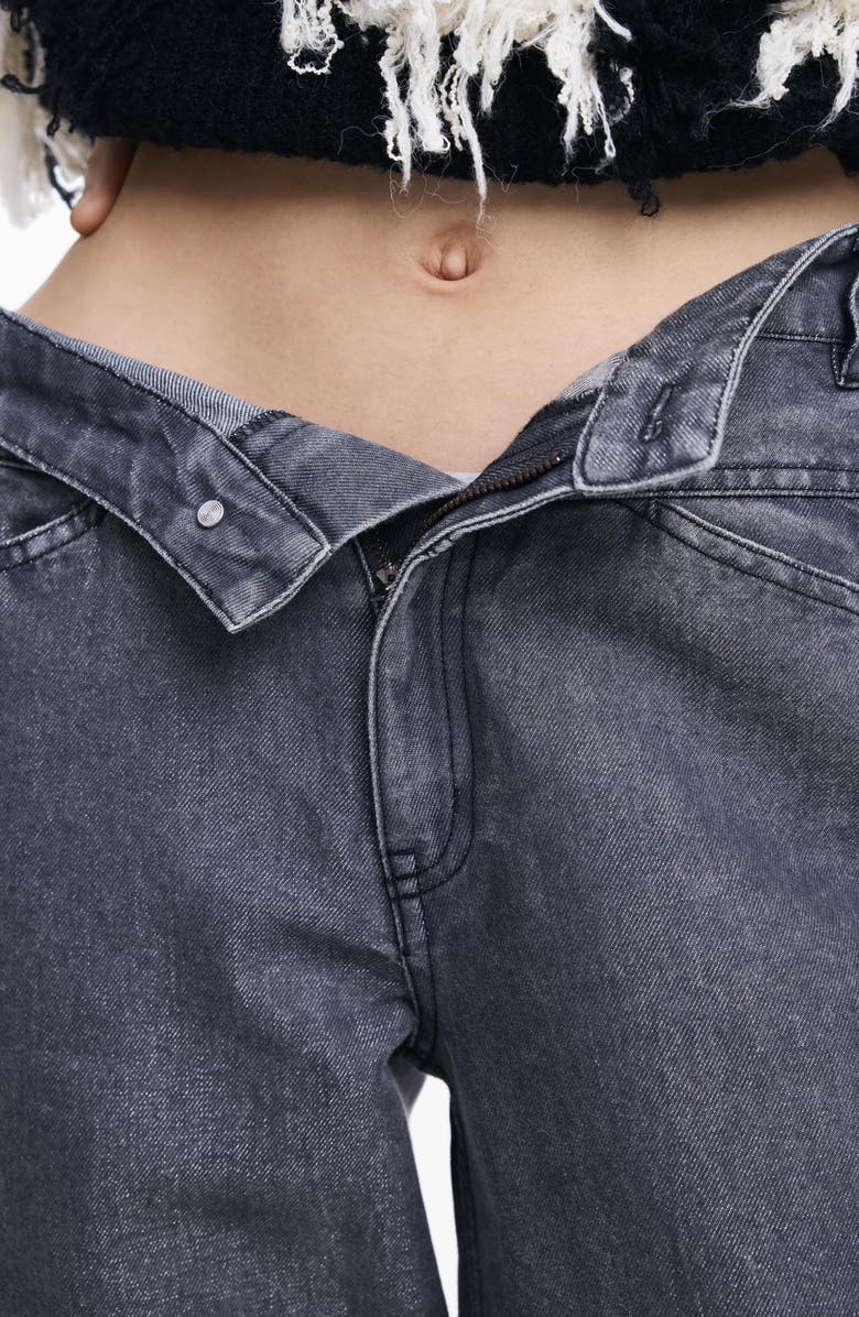 Desigual Wide Leg Jeans, Alternate, color, Grey