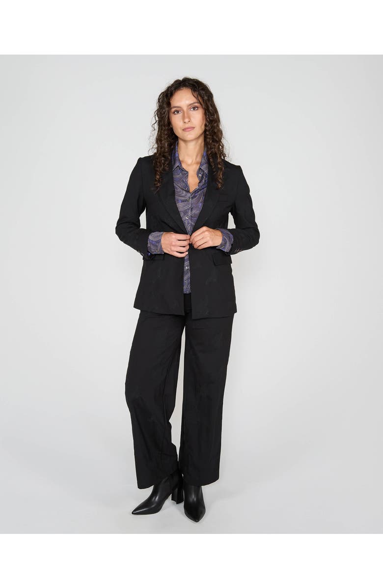 Lords of Harlech Julia Stretch Wool Tailored Blazer, Alternate, color, Black
