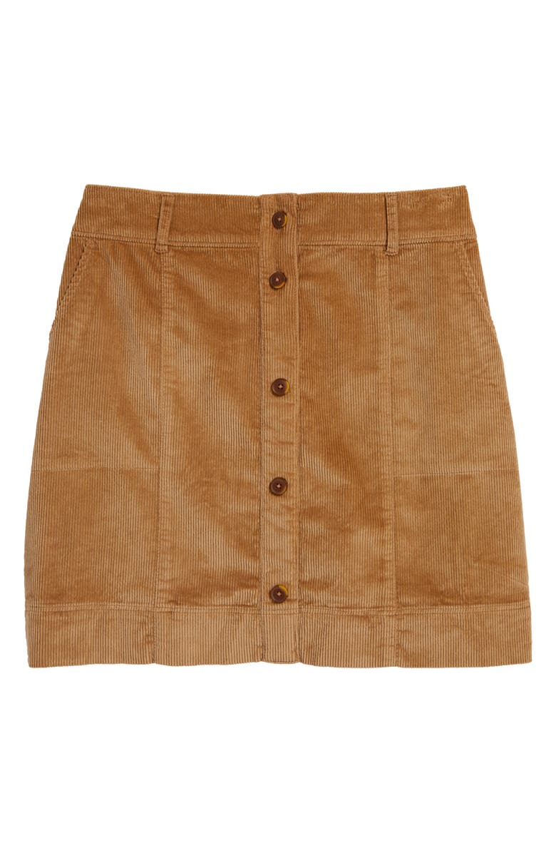 vineyard vines Cotton Blend Courduroy Miniskirt, Alternate, color, Officer Khaki