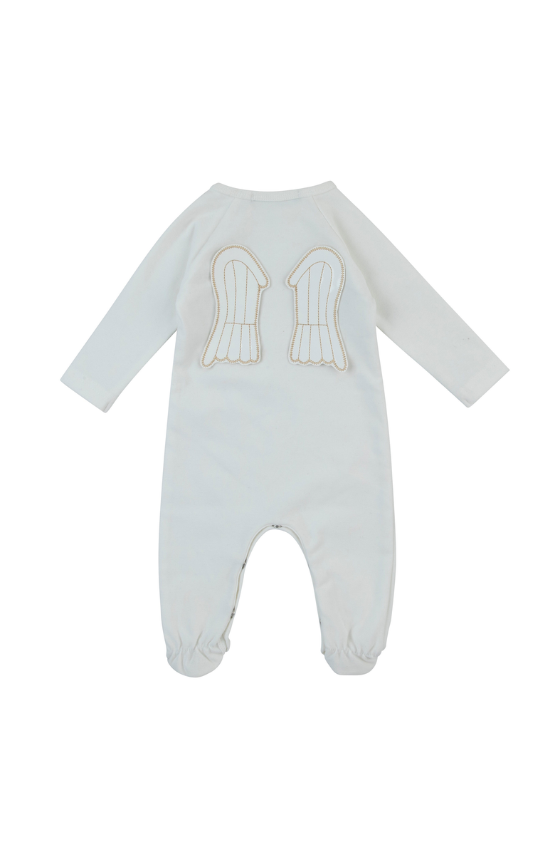 NoggiWear Wings Footie, Alternate, color, Off-White