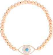 CHLOE AND MADISON CZ Eye Stretch Bead Bracelet