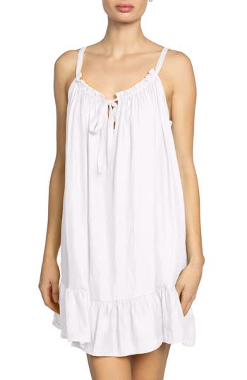 Robin Piccone Summer Sleeveless Cover-up Dress In White