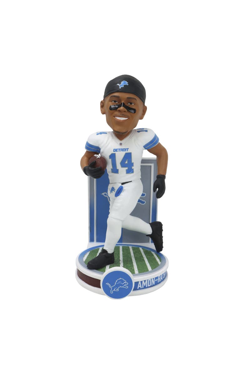 FOCO Amon-Ra St. Brown (Lions) (White Jersey) Banner Series NFL Bobblehead, Main, color, Multi-Color