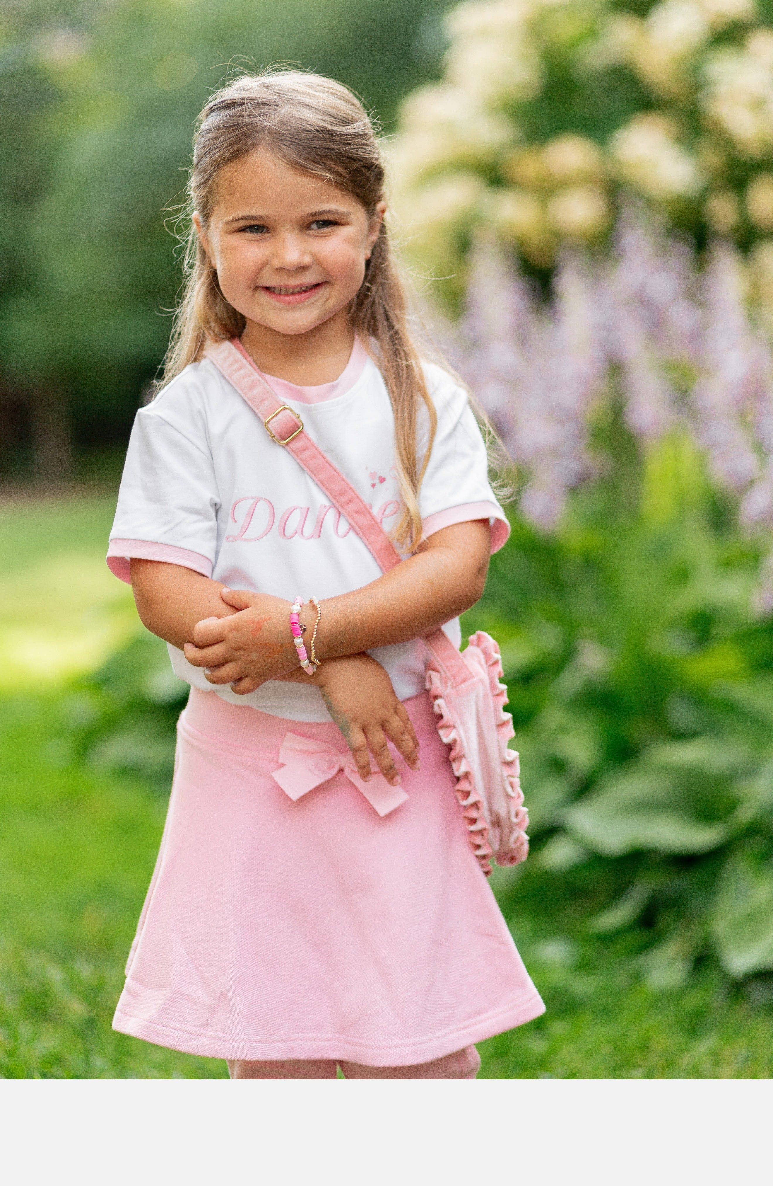 Bits 
Bows Velvet Ruffle Girls
 Heart Purse, Alternate, color, Light Pink