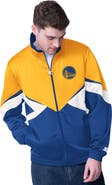 STARTER Men's Starter Gold/Royal Golden State Warriors Rush Applique Full-Zip Track Jacket