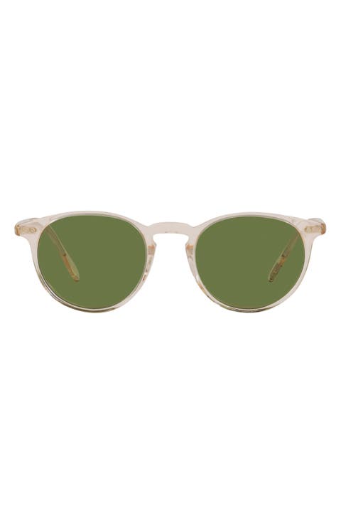 Riley 49mm Round Sunglasses