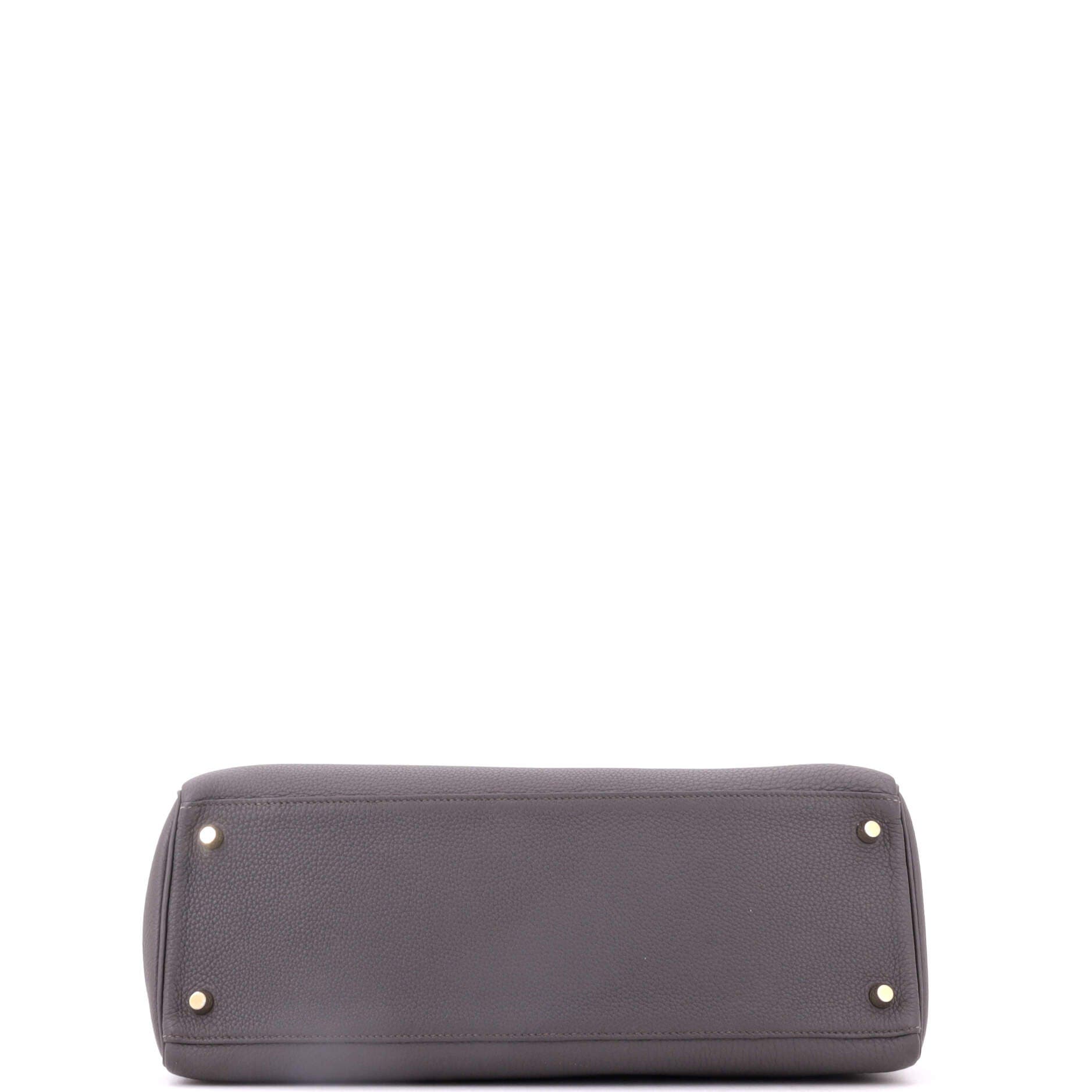 Kelly Handbag Grey Togo with Gold Hardware 35, Alternate, color, Grey