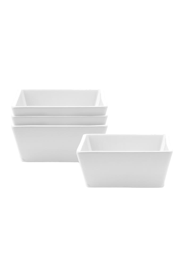 Grace Stoneware 4-Piece Bowl Set, Alternate, color, White