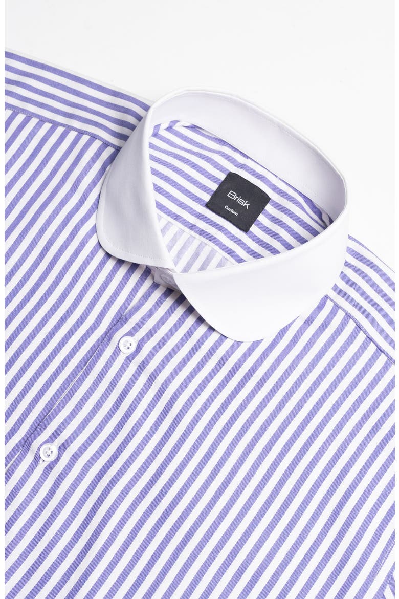 Bengal Twill Stripes Pima Cotton Shirt, Alternate, color, White Club Collar