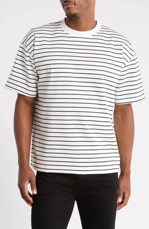 Horizontal Striped Crewneck T-Shirt