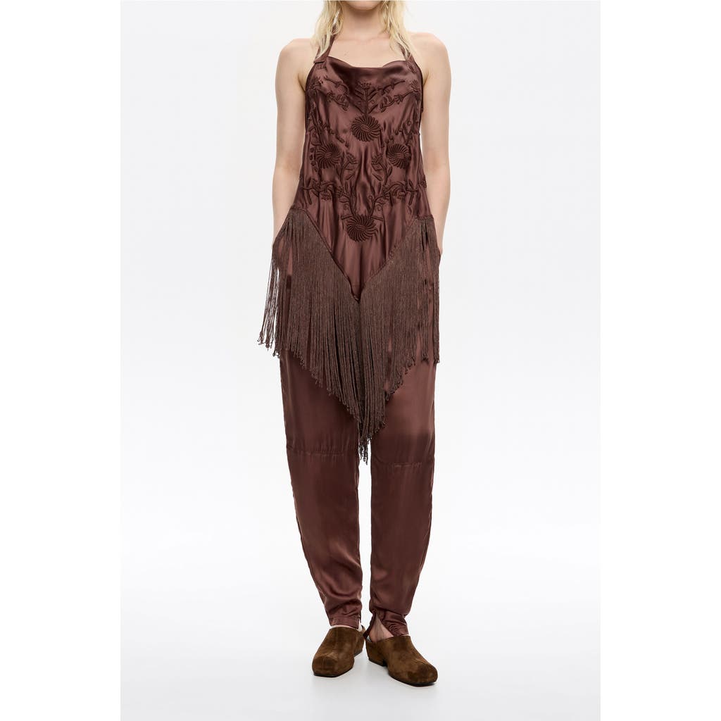 Bimba Y Lola Viscose Harem Trousers In Brown