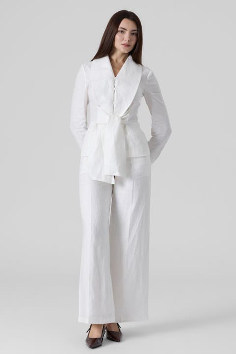 Linen Wide Leg Pants