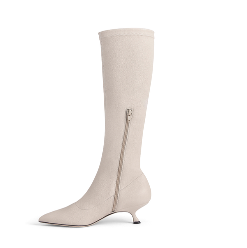 Neil J. Rodgers Seta Stretch Boot In Crème Nappa