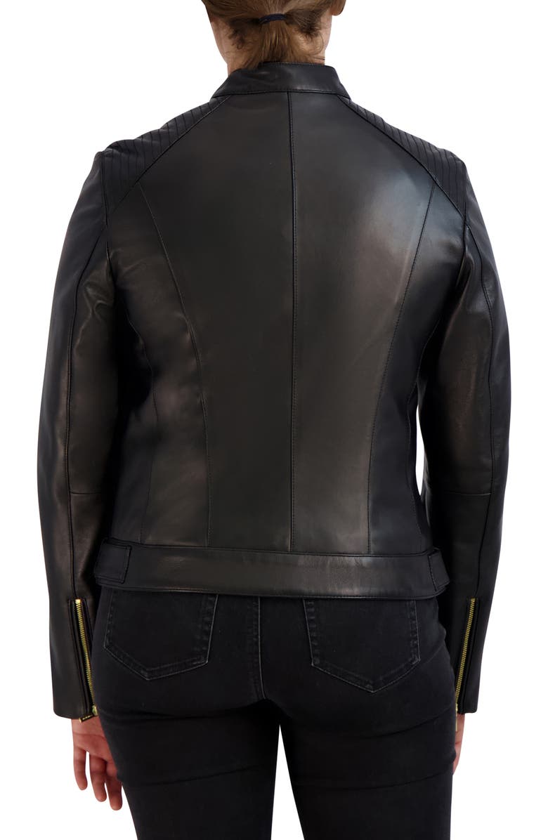 Cole Haan Racer Leather Jacket, Alternate, color, 