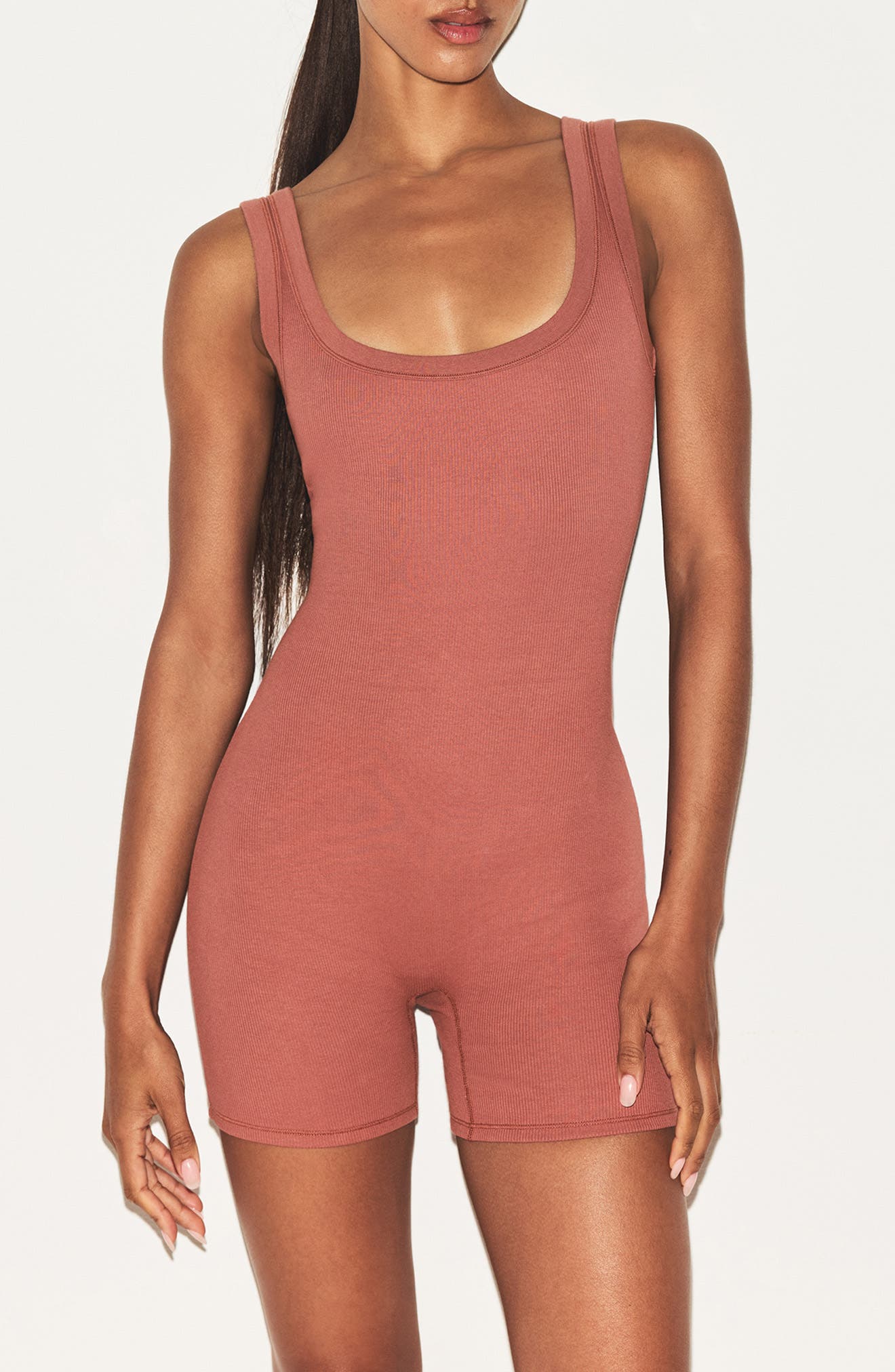 SKIMS Stretch Cotton Rib Romper