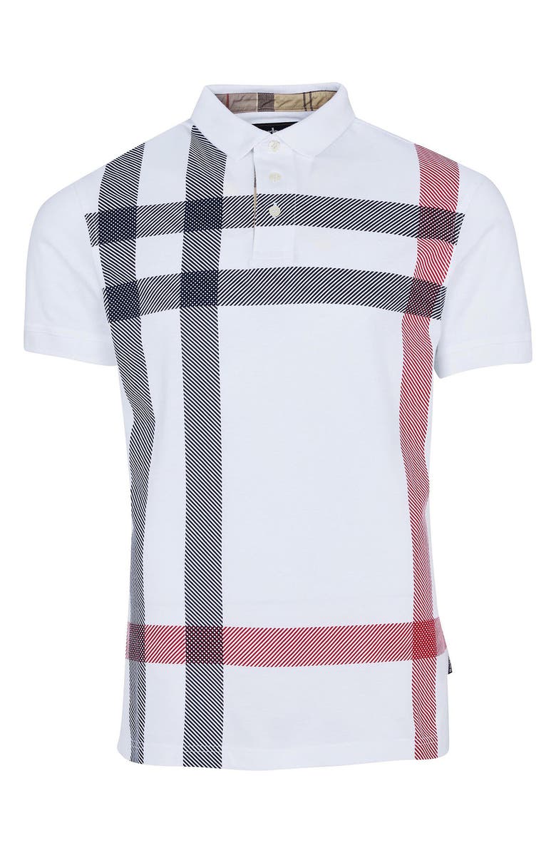 Barbour Blaine Tartan Polo, Alternate, color, White