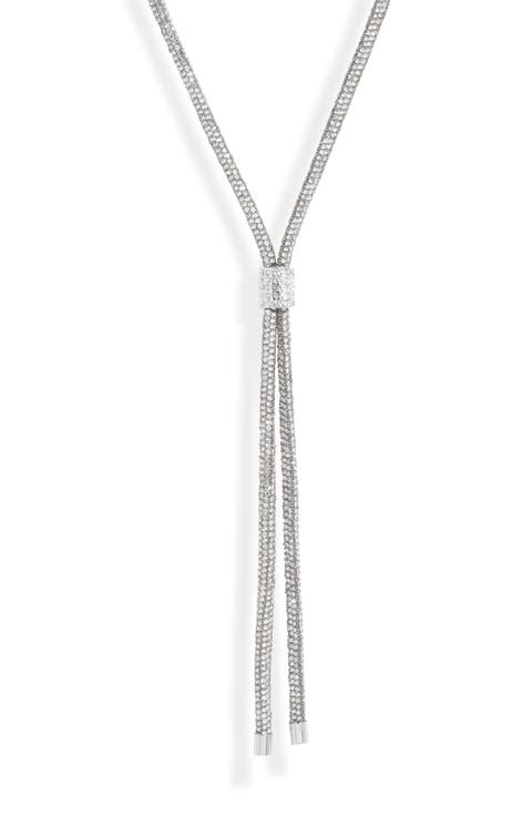 Pavé Crystal Y-Necklace