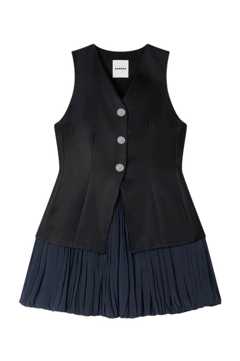 Short bubble dress, Alternate, color, Black