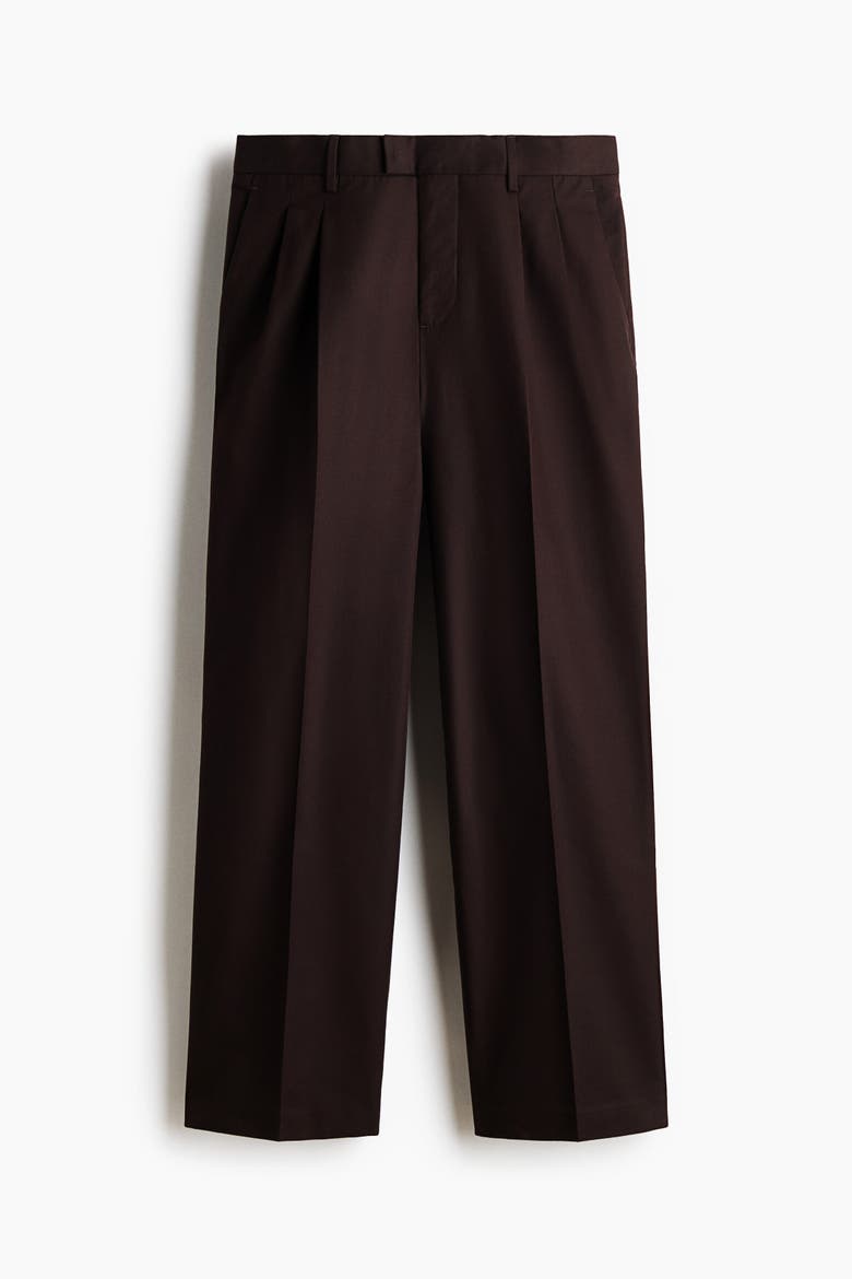 Loose-Fit Tailored Pants, Alternate, color, Brown