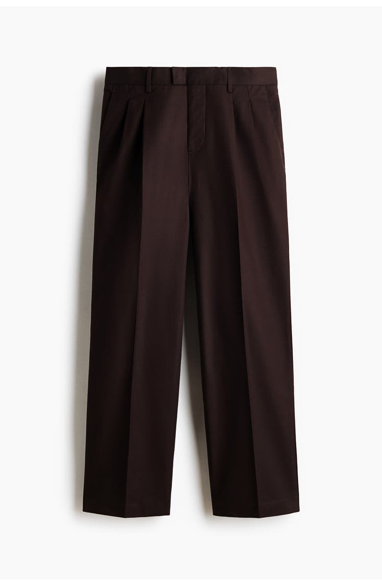 H&M Loose Fit Tailored Trousers, Alternate, color, Brown
