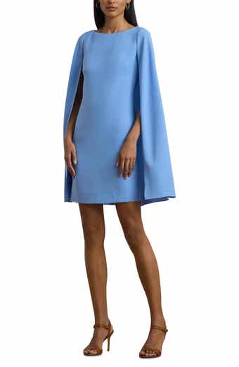 Ralph Lauren Georgette Cocktail Cape Dress