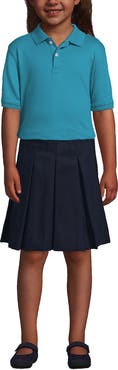 Lands' End School Uniform Kids Short Sleeve Interlock Polo Shirt
