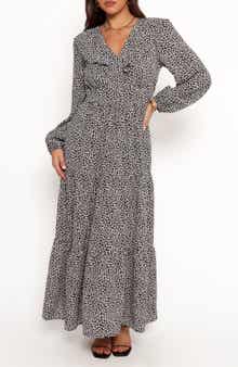 Petal & Pup Isadora Floral Print Ruffle Long Sleeve Maxi Dress