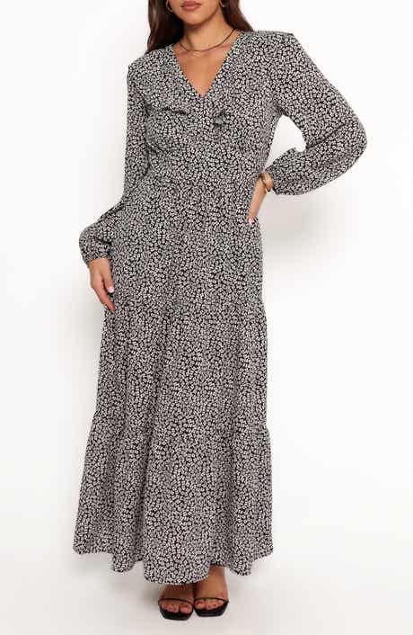 Petal & Pup Isadora Floral Print Ruffle Long Sleeve Maxi Dress