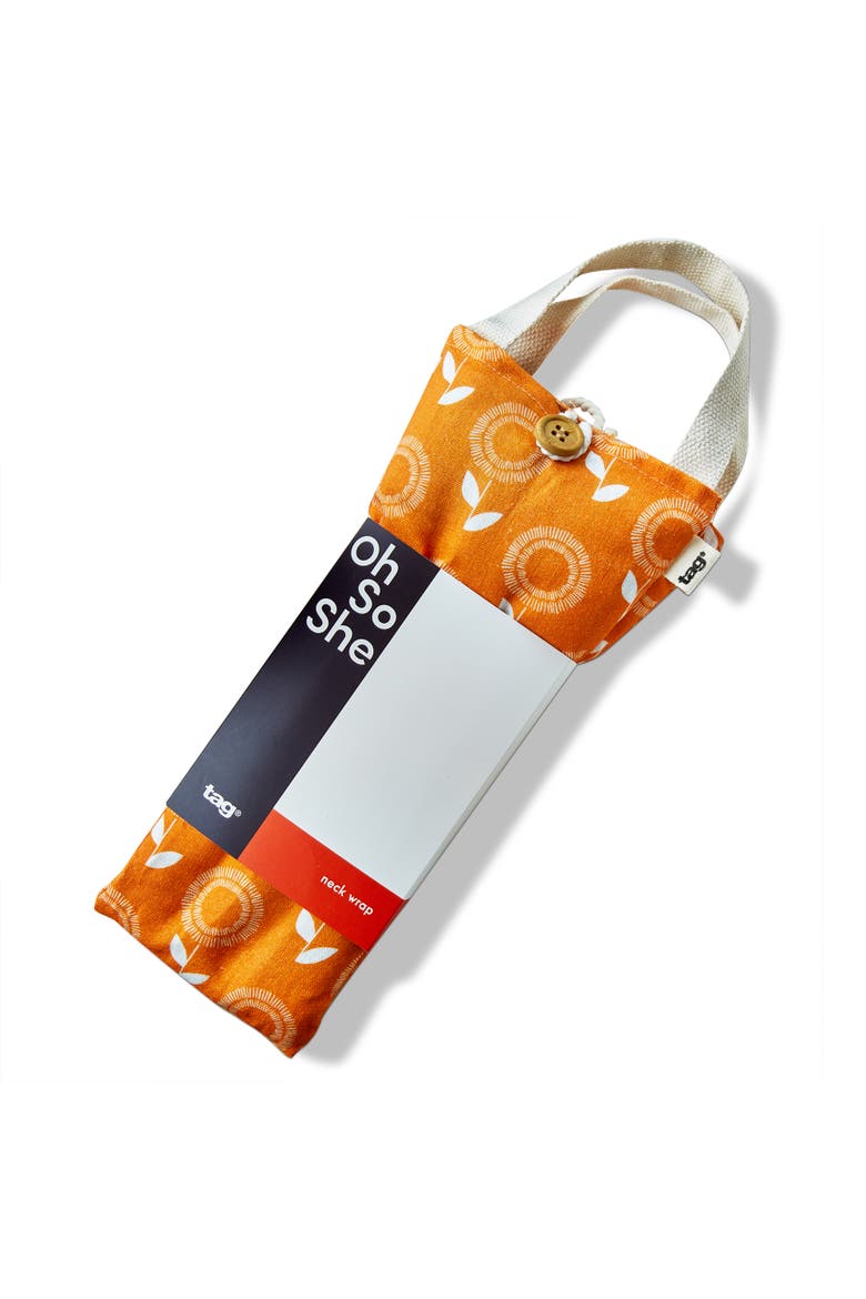 Sunflower Warming Neck Wrap Orange Cotton Everyday, Main, color, Orange