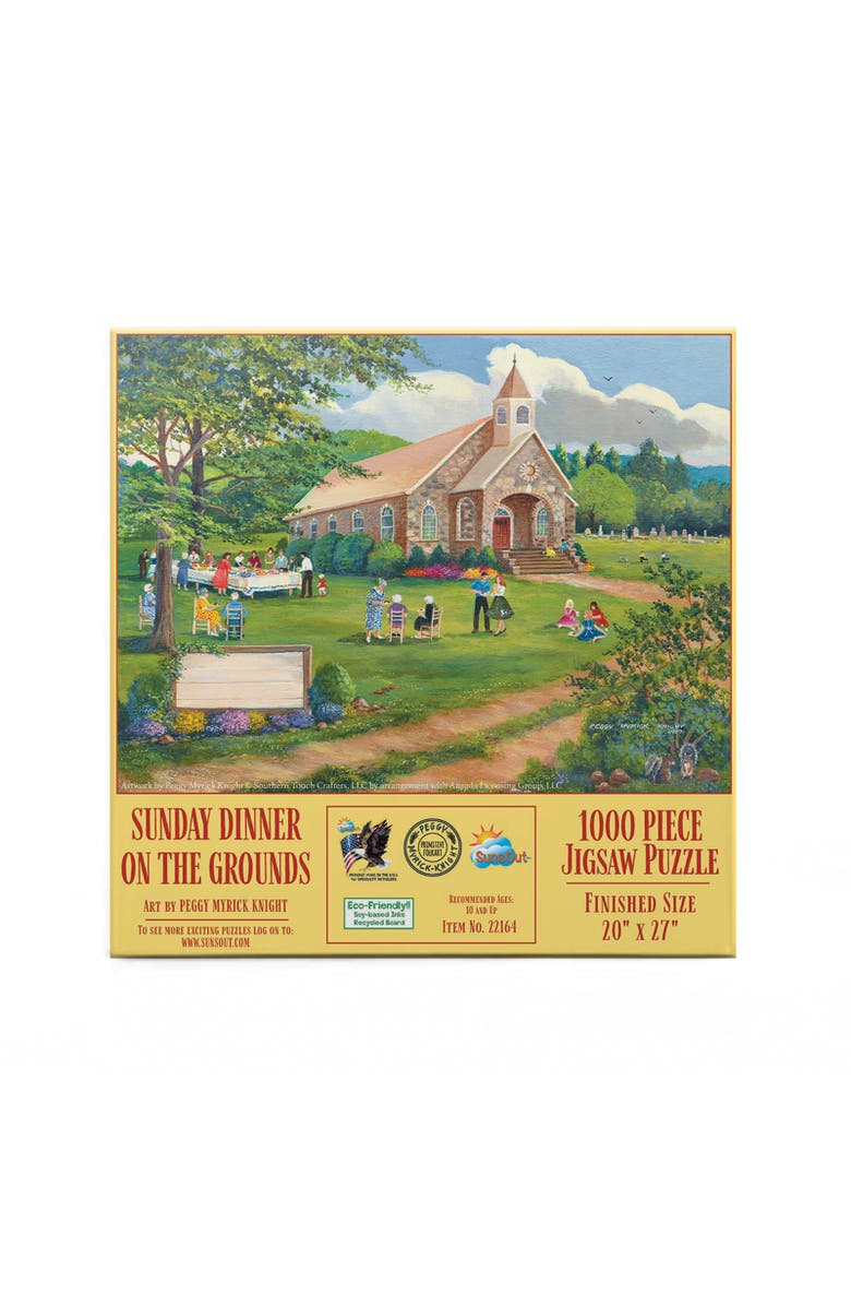 Sunsout Sunday Dinner on the Grounds 1000 piece Jigsaw Puzzle for Adults, Alternate, color, Multicolor