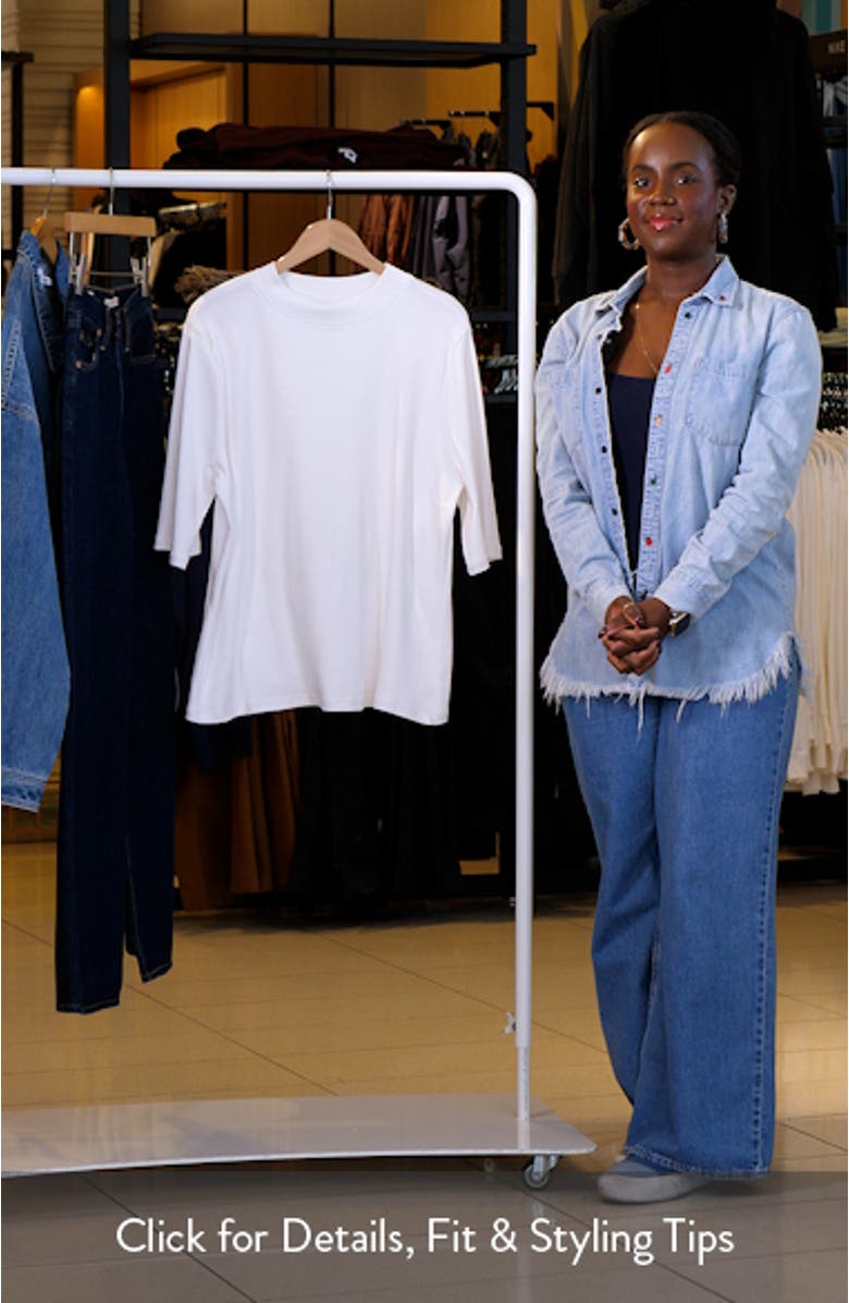 Mock Neck Cotton Top, sales video thumbnail