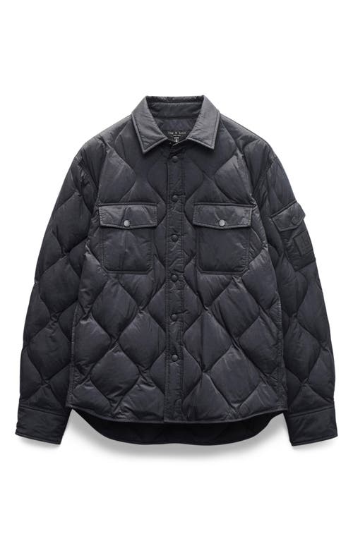 Rag & Bone Dane Padded Shirt Jacket In Black