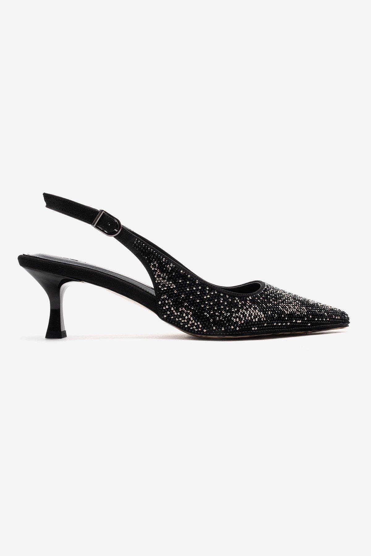 Prologue Shoes Nella Embellished Slingback Pointed Toe Pump, Alternate, color, Black