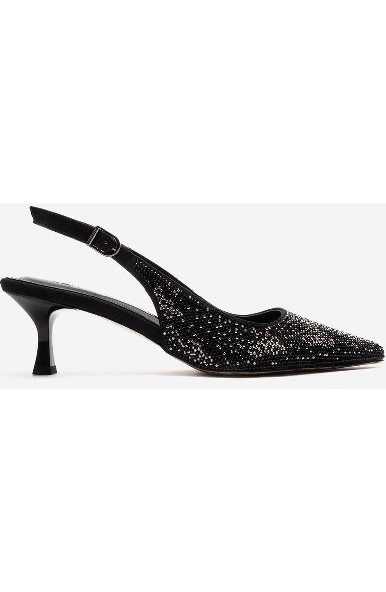 Prologue Shoes Nella Embellished Slingback Pointed Toe Pump, Alternate, color, Black