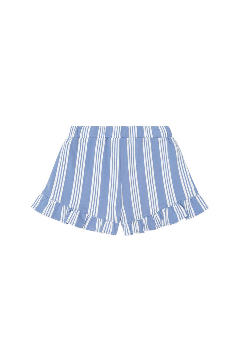 Vintage Stripe Cherry Skort, Main, color, Bijou Blue/Almond Milk