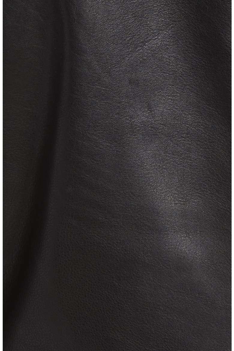 Café Racer Slim Fit Cowhide Leather Jacket, Alternate, color, BLACK