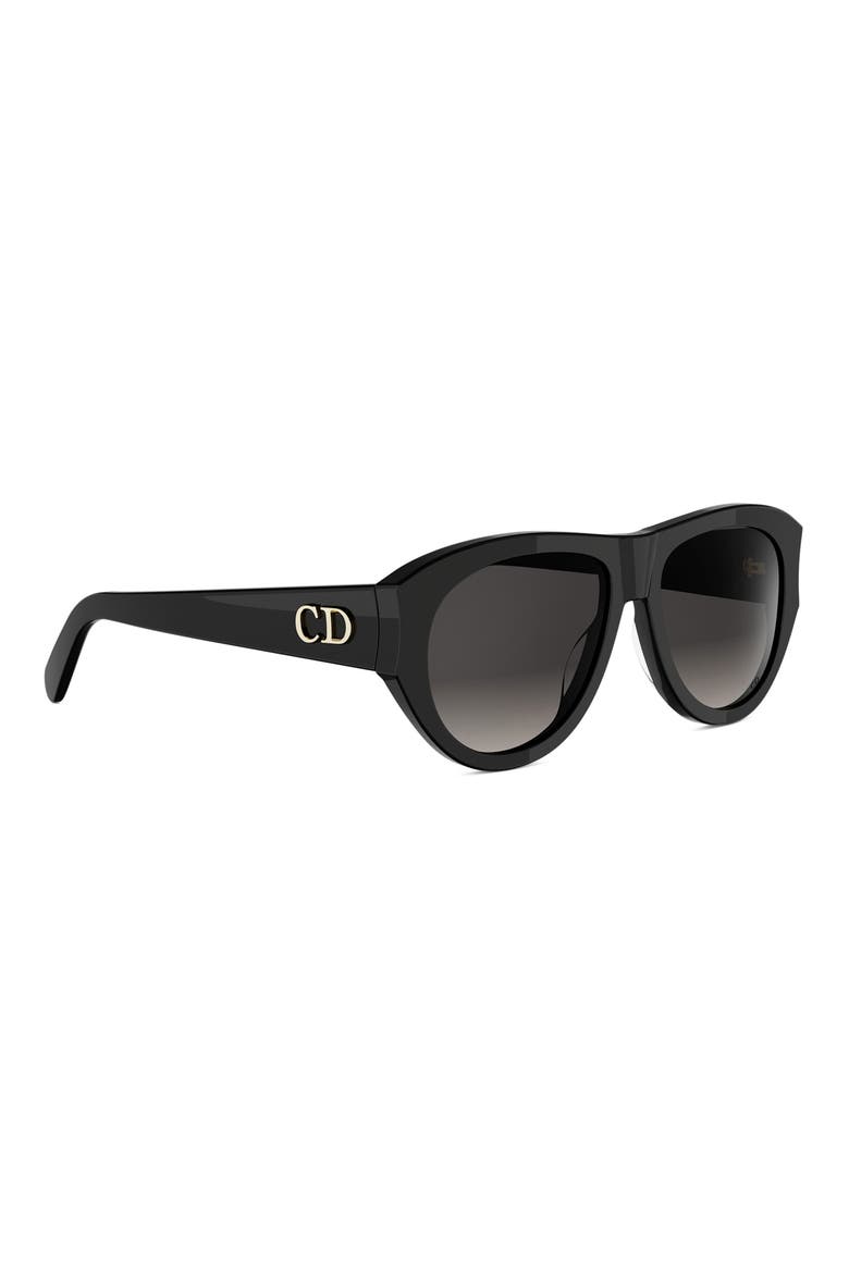 Glow A1I Gradient Pilot Sunglasses, Alternate, color, SHINY BLACK / GRADIENT SMOKE