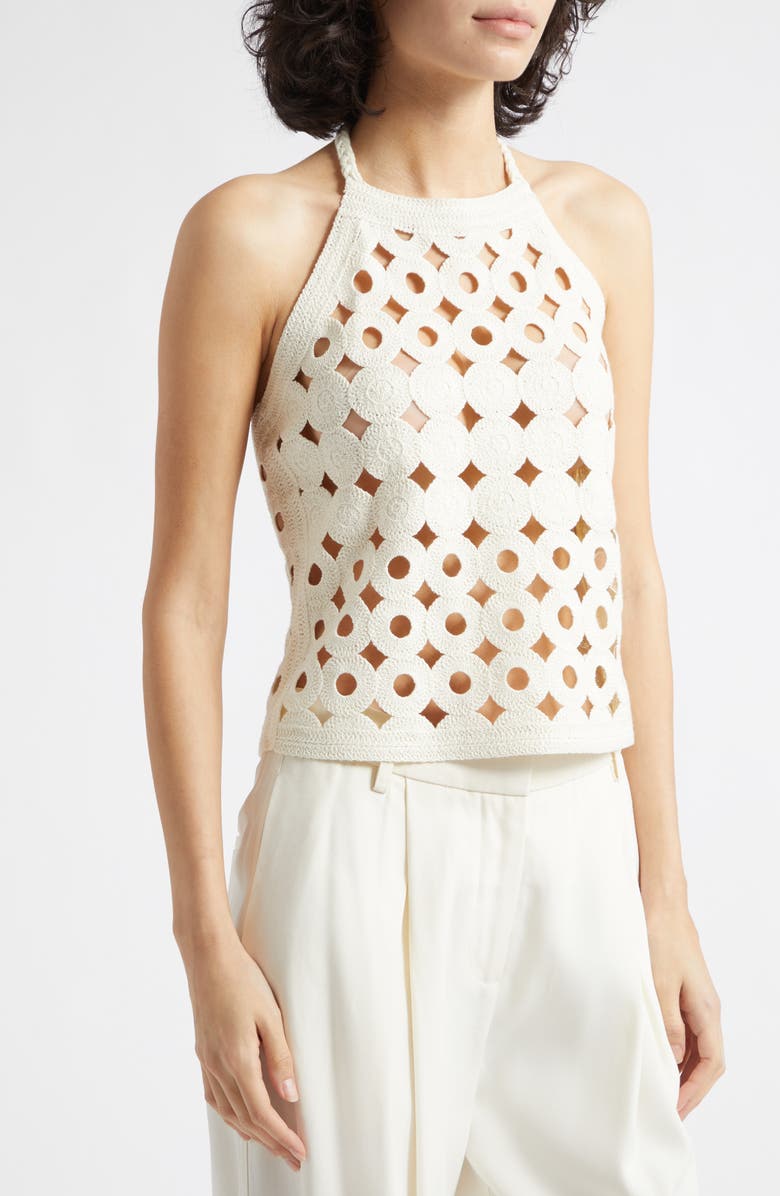 Reiss Celia Cutout Tank, Alternate, color, White