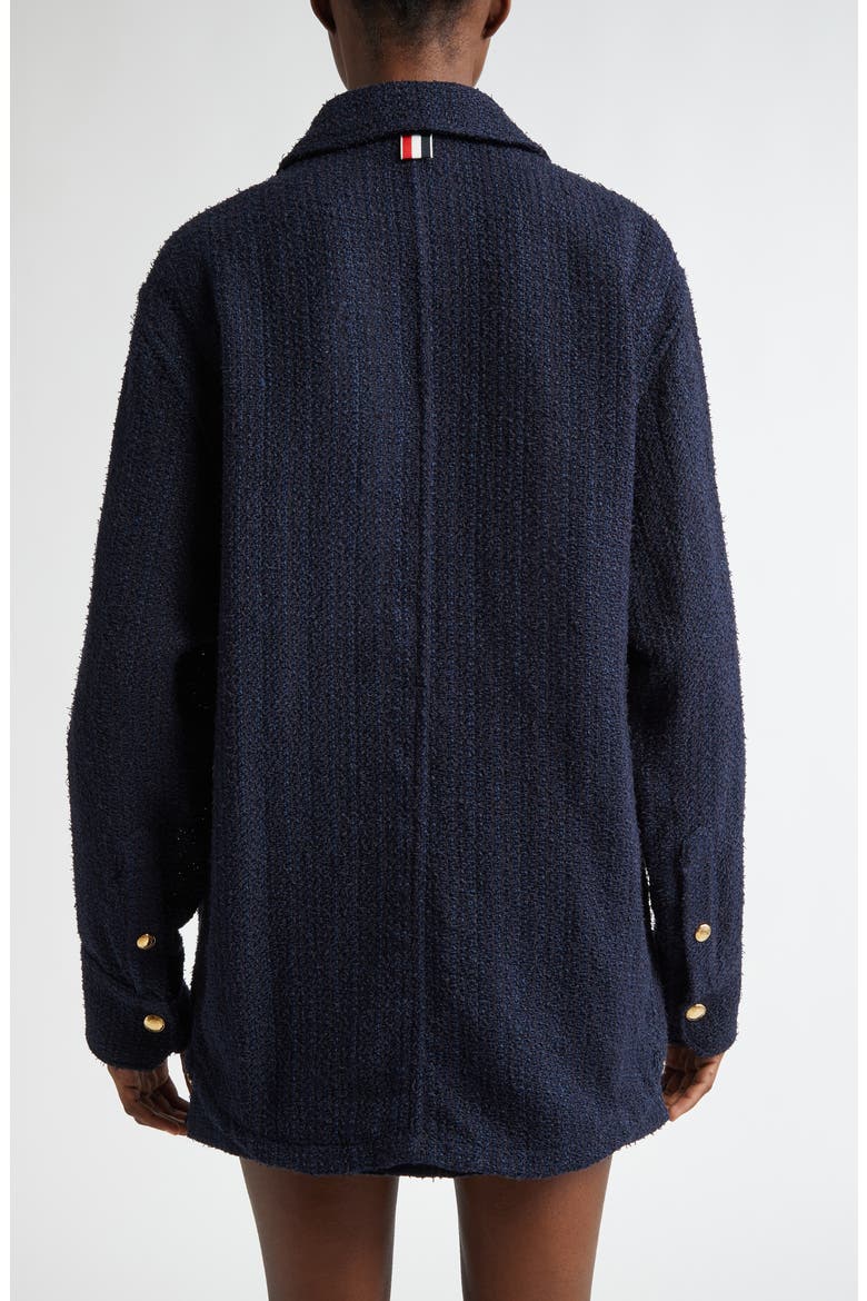 Tweed Shirt Jacket, Alternate, color, NAVY