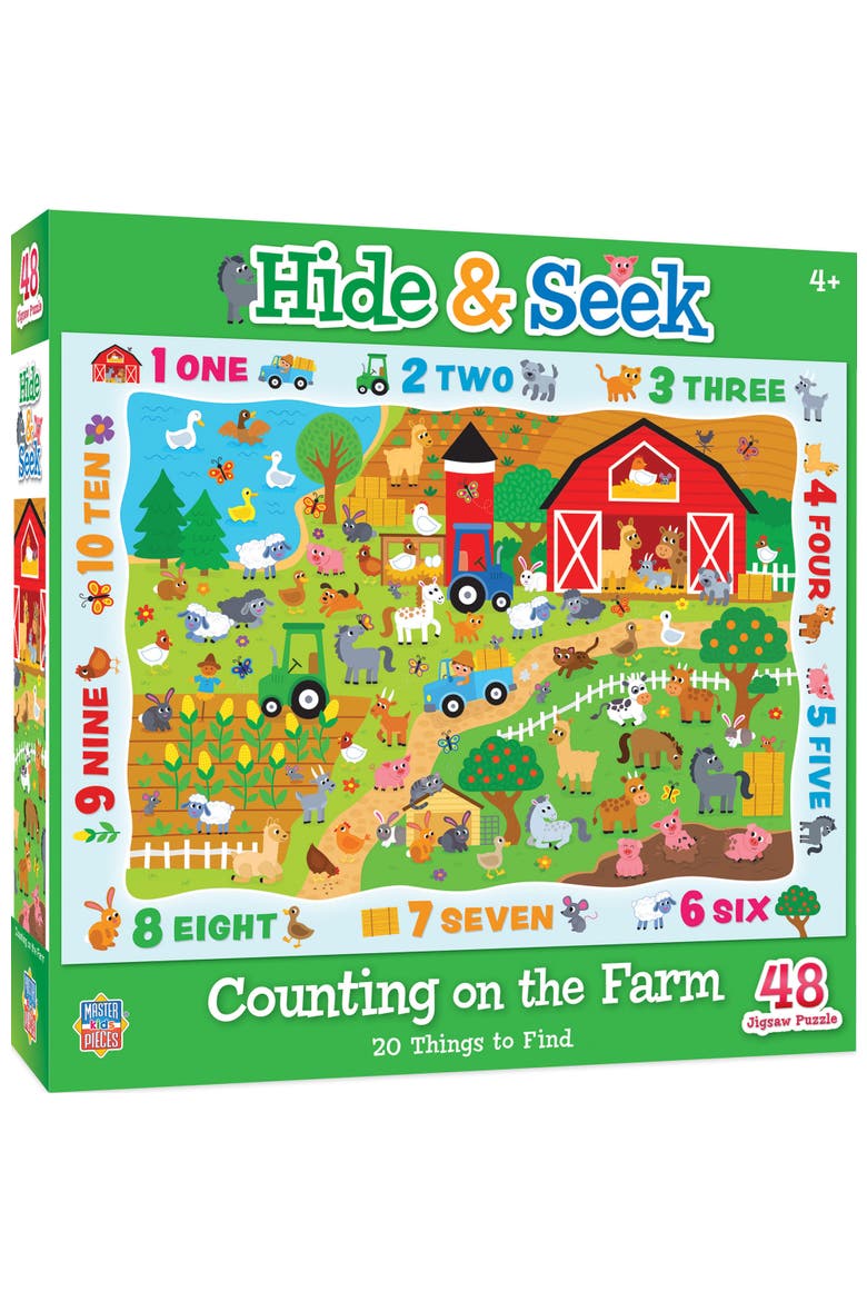Counting on the Farm 48 Piece Puzzle, Main, color, Multicolor