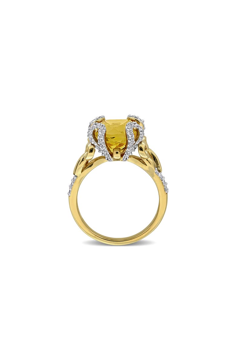 DELMAR Citrine & White Topaz Ring, Alternate, color, Gold