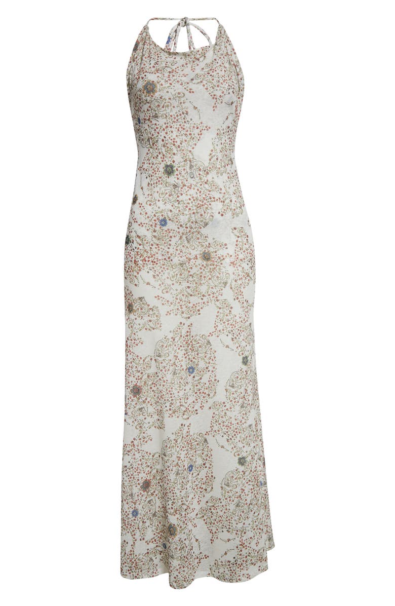 Siedrés Nensi Semisheer Open Back Maxi Dress, Alternate, color, White Multi